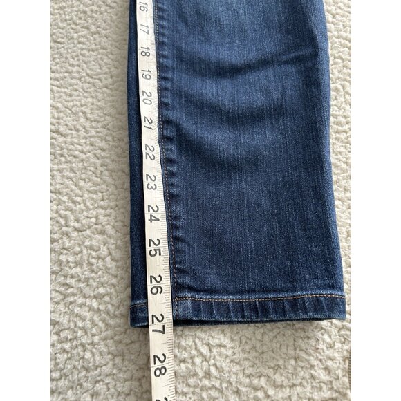 Ann Taylor LOFT Mid-Rise Curvy Skinny Ankle Jeans Blue Medium Wash Size 30/10 - Picture 9 of 10